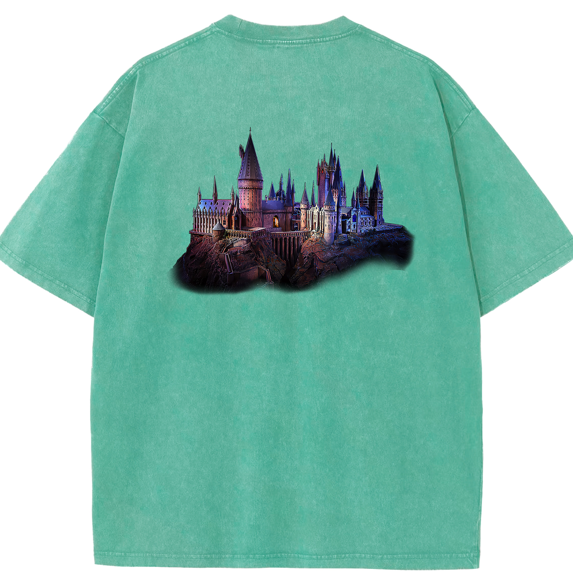（画像用） Harry Potter ハリー・ポッターシリーズ 綿100% ヴィンテージ風 半袖Tシャツ（背面プリント）
